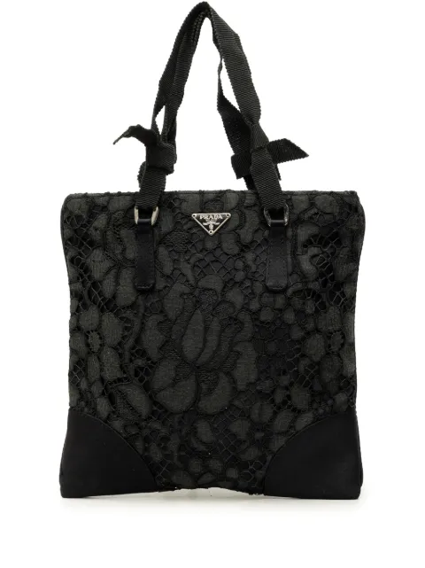 Prada Pre-Owned 2000-2013 Tessuto and Floral Lace handbag