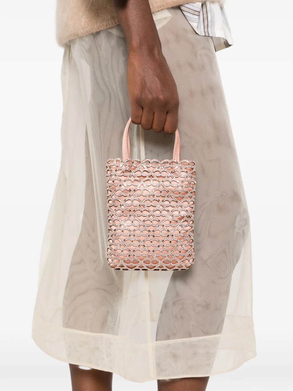 Anya Hindmarch Tas verfraaid met kristallen Roze