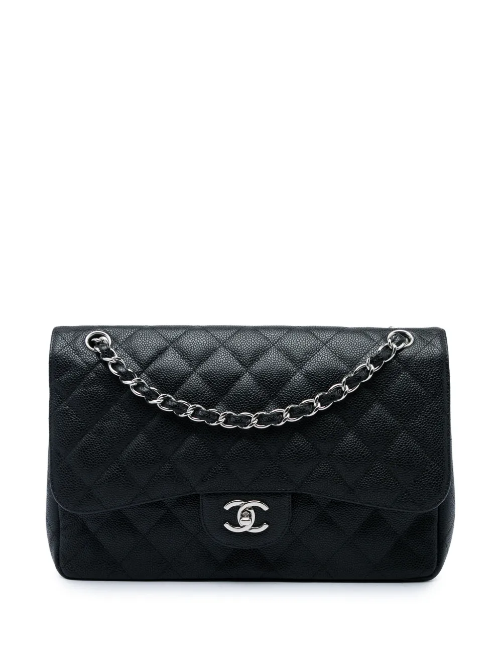 CHANEL Pre-Owned 2011 Jumbo Classic Caviar Double Flap shoulder bag - Schwarz