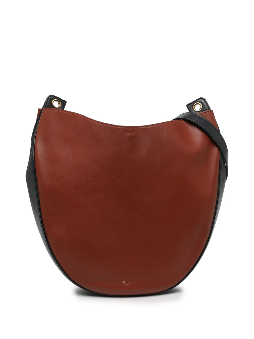 Celine Pre-Owned 2000-2026 Medium Bicolor Calfskin Trotteur Hobo shoulder bag