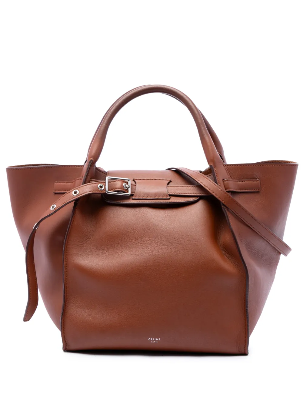 Celine Pre-Owned 2018 Small Smooth Calfskin Big Bag satchel - Marrone