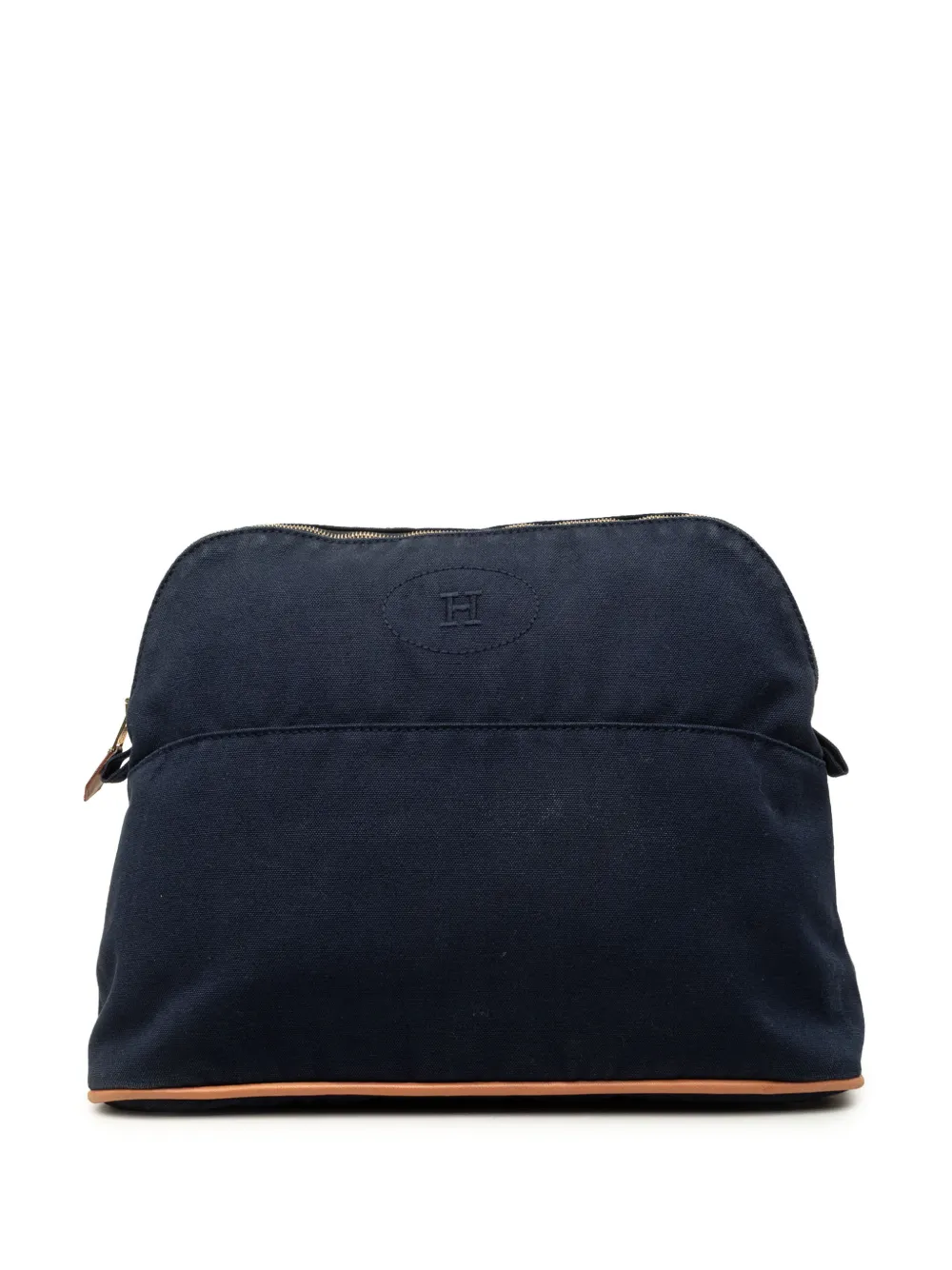 Hermès Pre-Owned 2000-2020 Toile Bolide Trousse De Voyage Pouch GM vanity bag - Blau