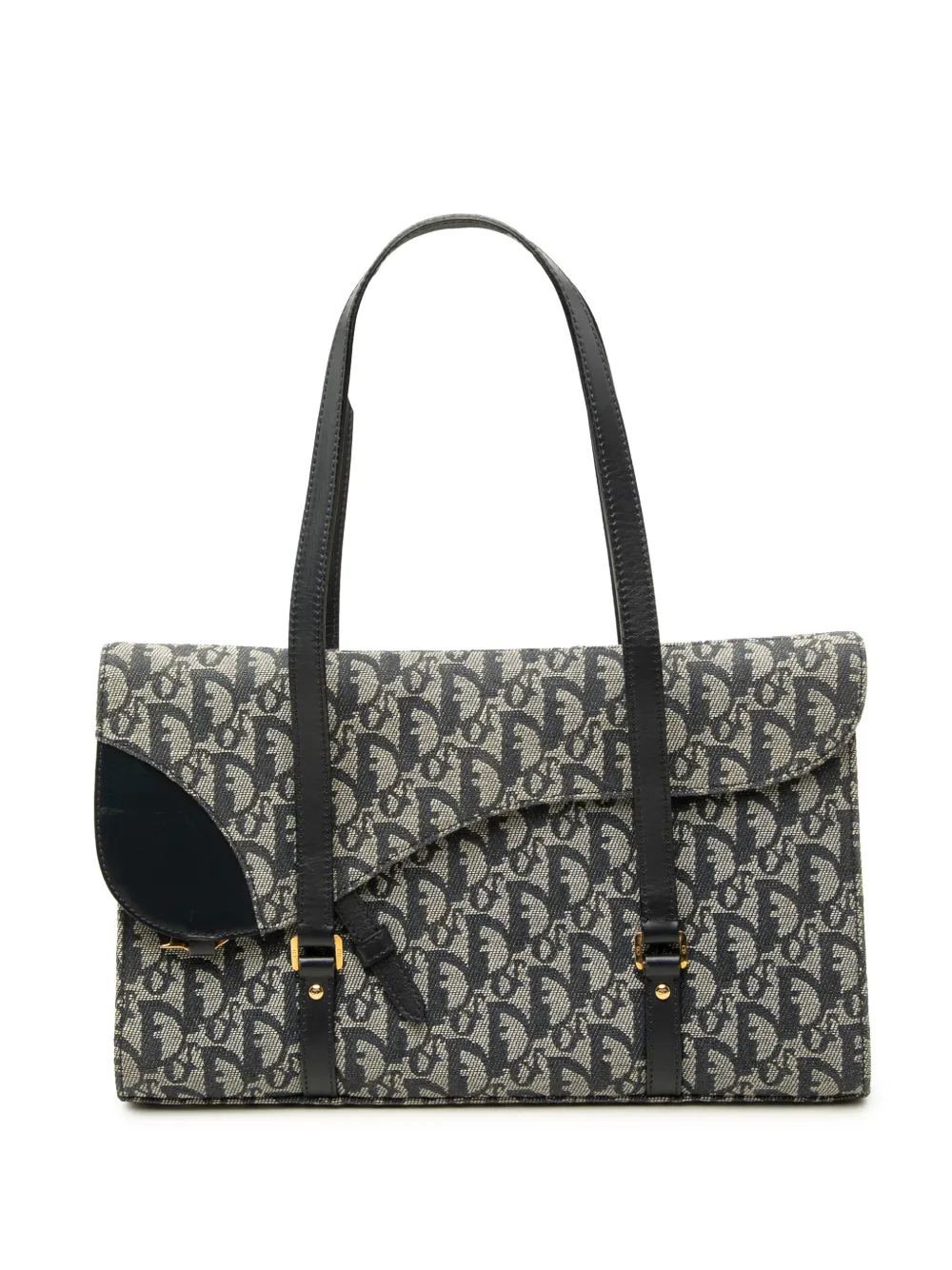 Christian Dior Pre-Owned 2003 Diorissimo Trotter Canvas Saddle shoulder bag - Blu