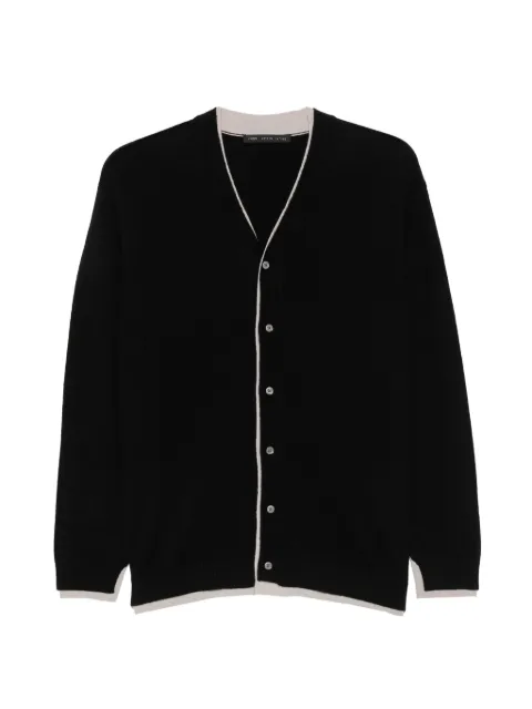 Low Brand contrast-trim V-neck cardigan