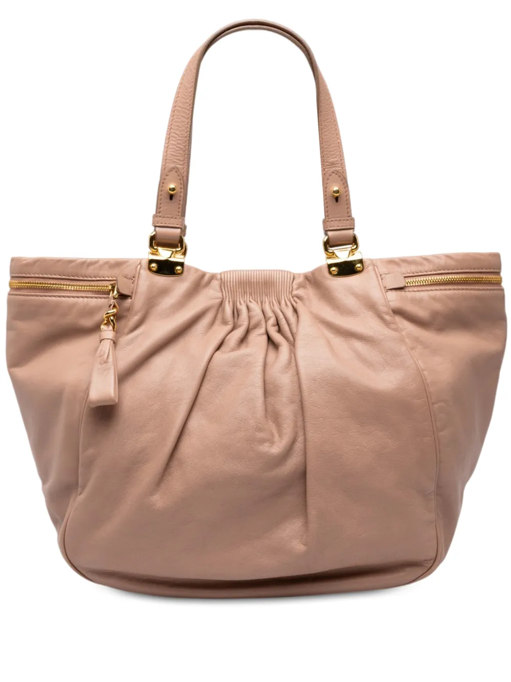 Miu Miu Pre-Owned 2010 Lambskin Side Pocket tote bag - Rose Miu Miu Pre-Owned 2010 Lambskin Side Pocket tote bag - Rose