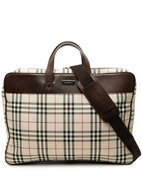 Burberry Pre-Owned 2000-2017 House Check Canvas business bag