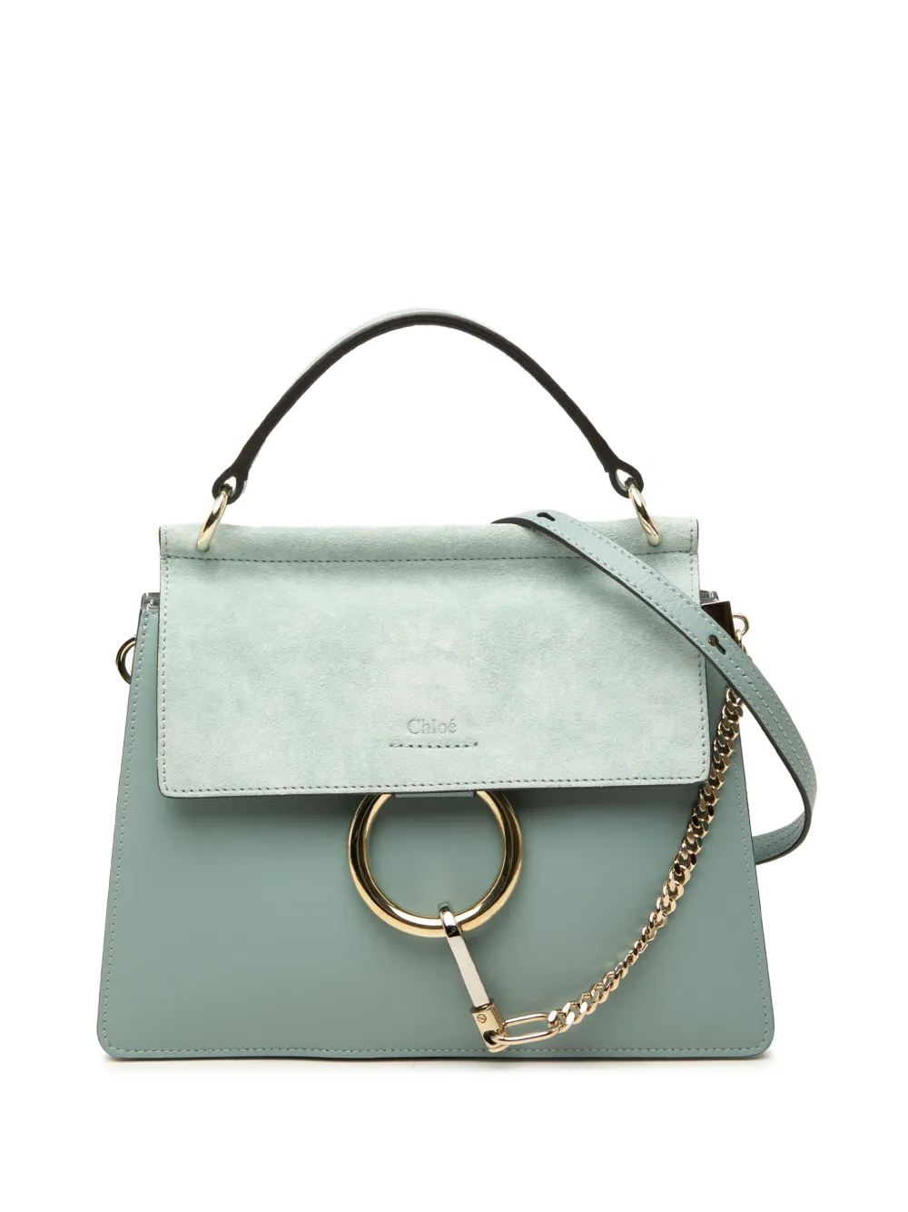 Chloé Pre-Owned 2002-2026 Small Calfskin and Suede Faye satchel - Blau