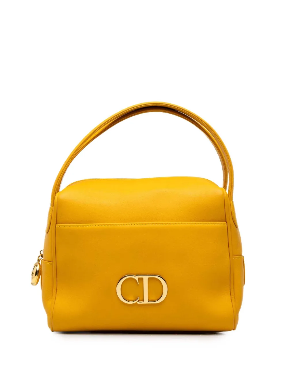 Christian Dior Pre-Owned 20th Century Leather CD Logo handbag - Giallo