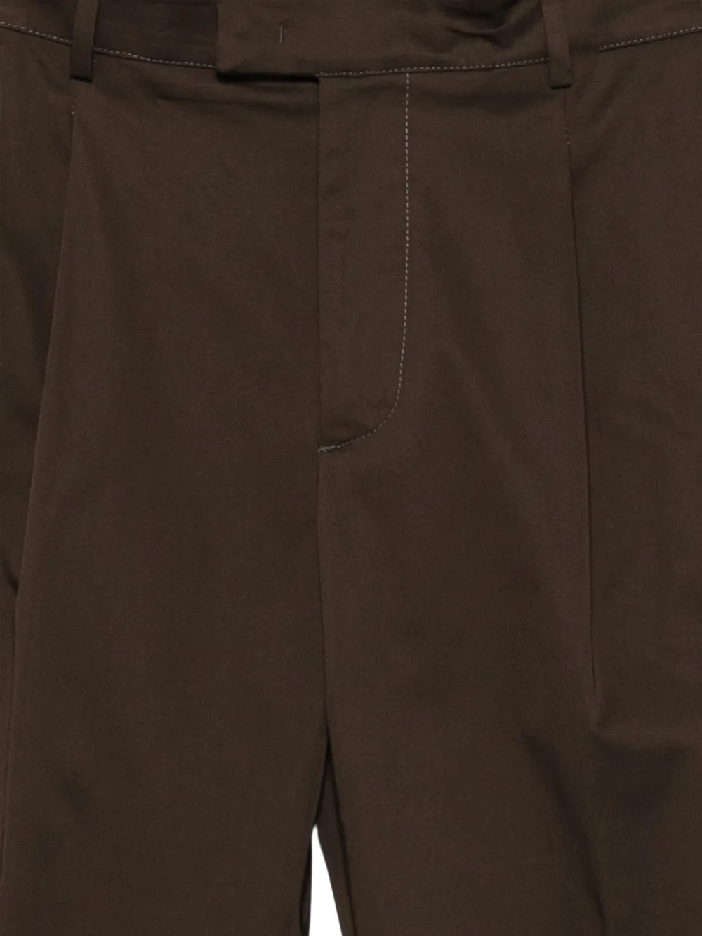 Low Brand Broek met elastische taille en geplooid detail Bruin
