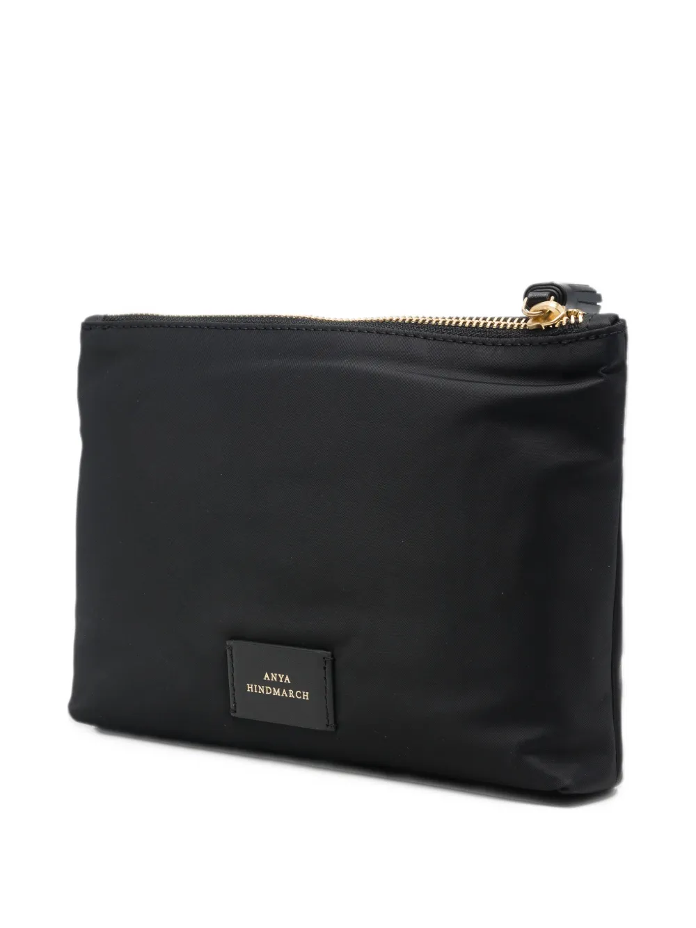 Anya Hindmarch Eyes clutch met rondomlopende rits Zwart