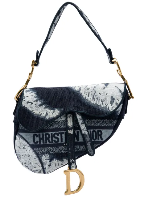 Christian Dior Pre-Owned 2020 Canvas Embroidered Tie Dye Saddle Bag shoulder bag