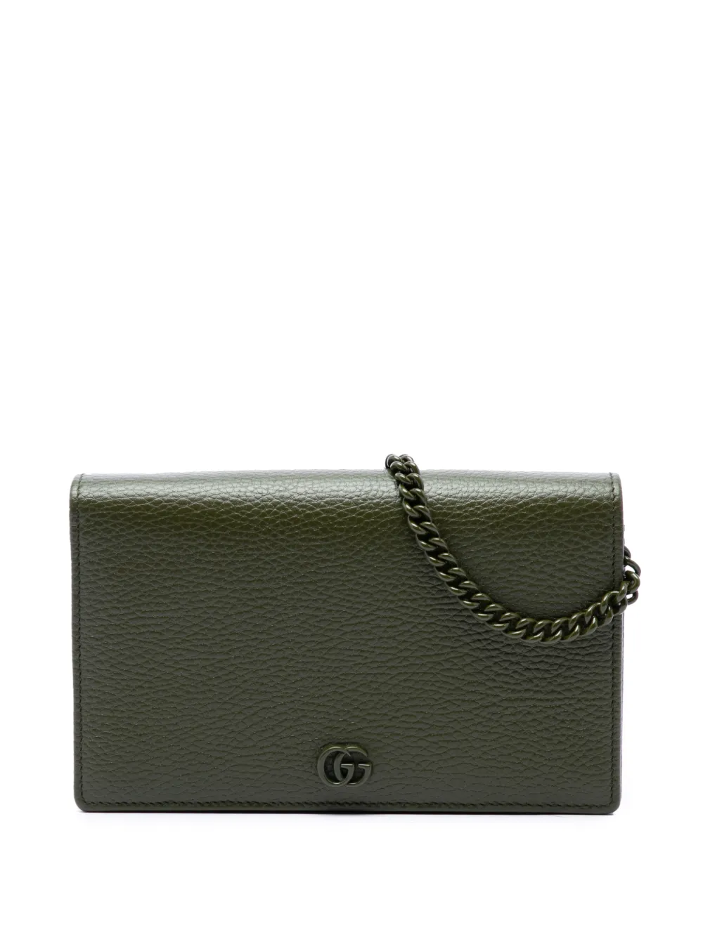 Gucci Pre-Owned 2016-2026 GG Marmont Calfskin Wallet On Chain crossbody bag - Grün