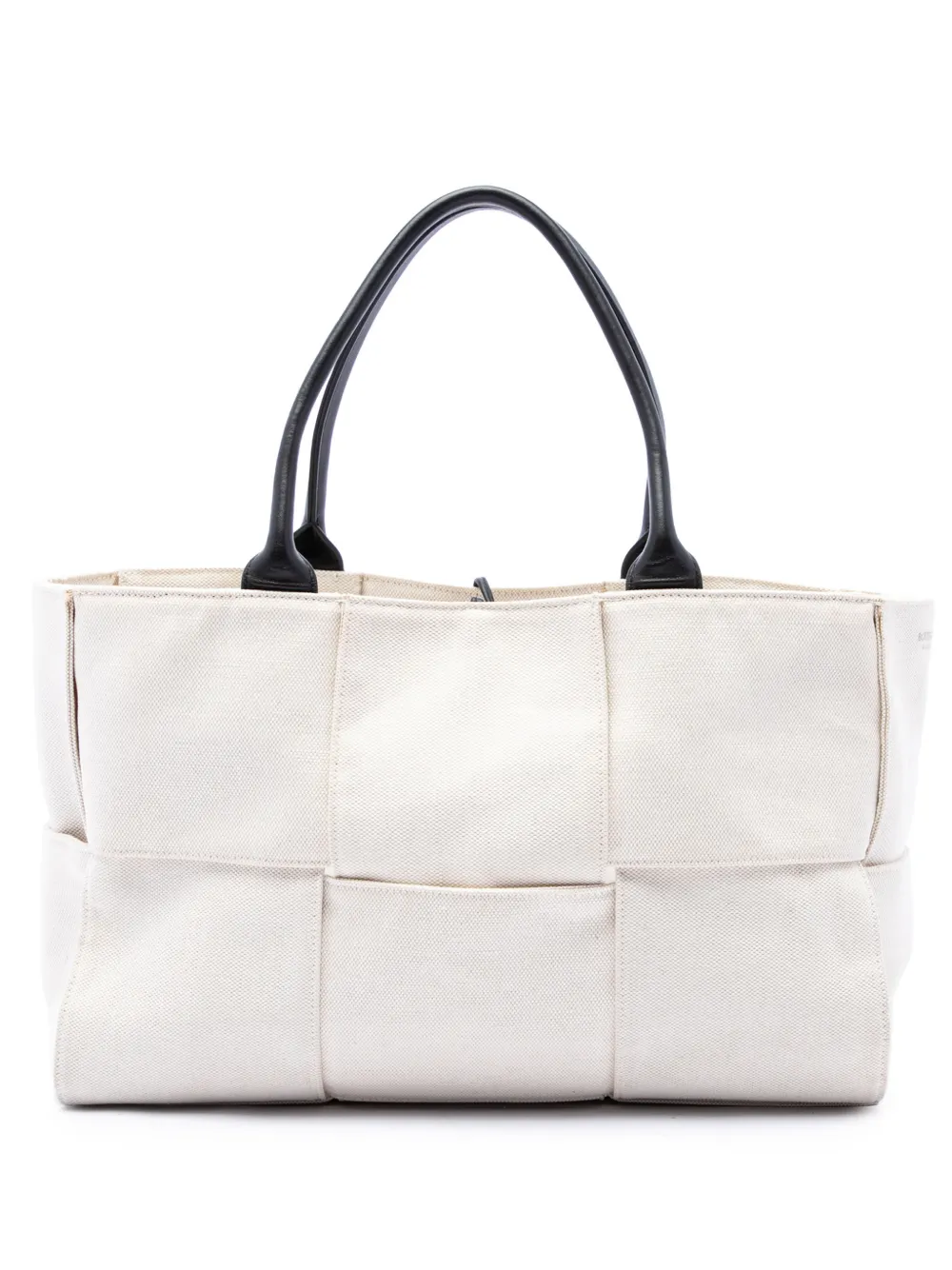 Bottega Veneta Pre-Owned 2012-2026 Medium Canvas Maxi Intrecciato Arco tote bag - White