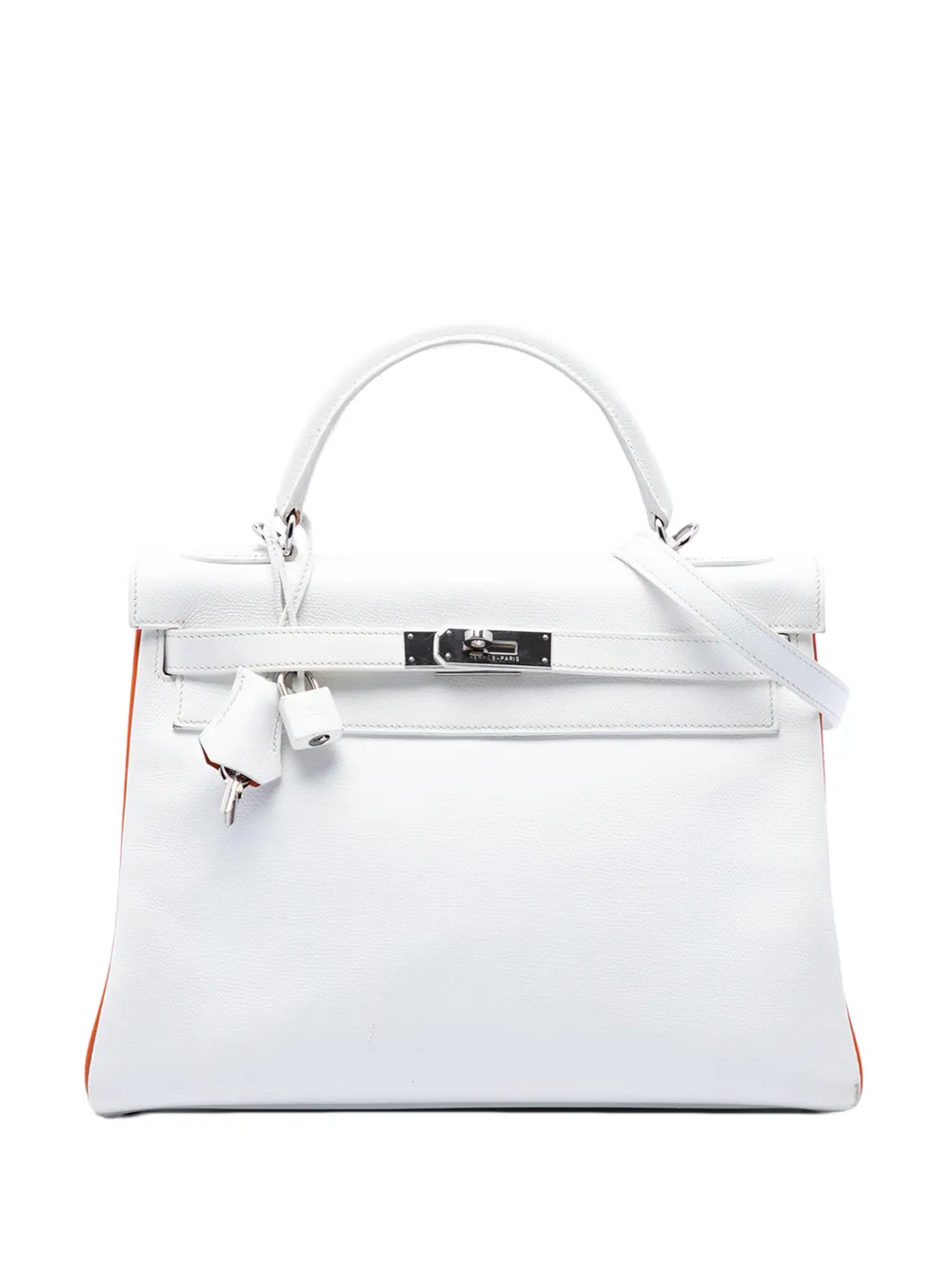 Hermès Pre-Owned 2005 Bicolor Epsom Kelly II Retourne 32 satchel - Weiß