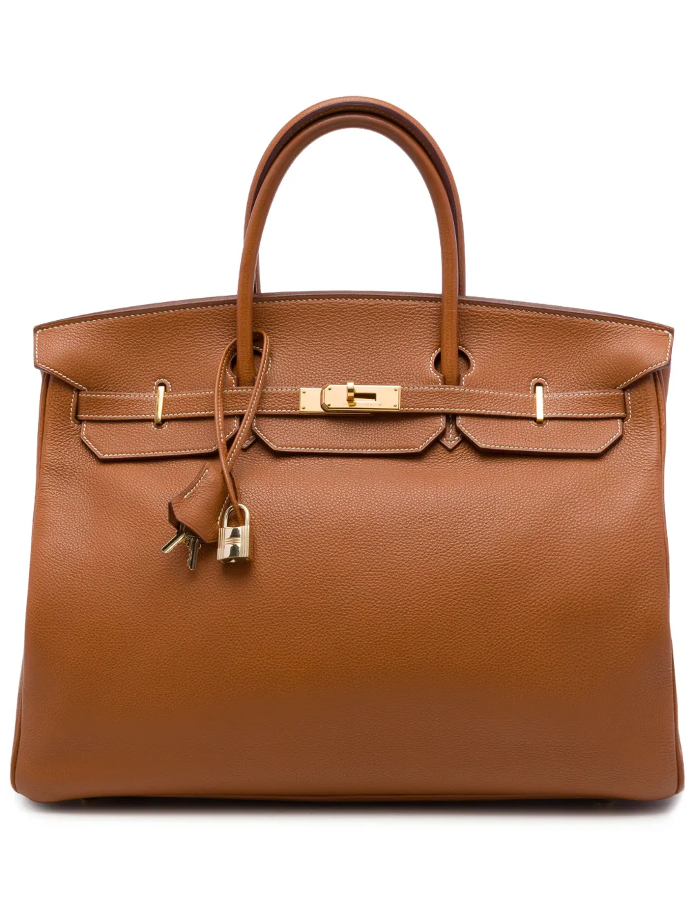 Hermès Pre-Owned 2001 Togo Birkin Retourne 40 handbag - Brown