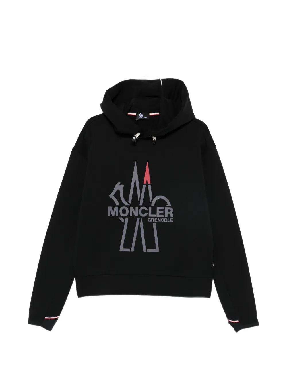 Moncler Grenoble logo-print hoodie Zwart