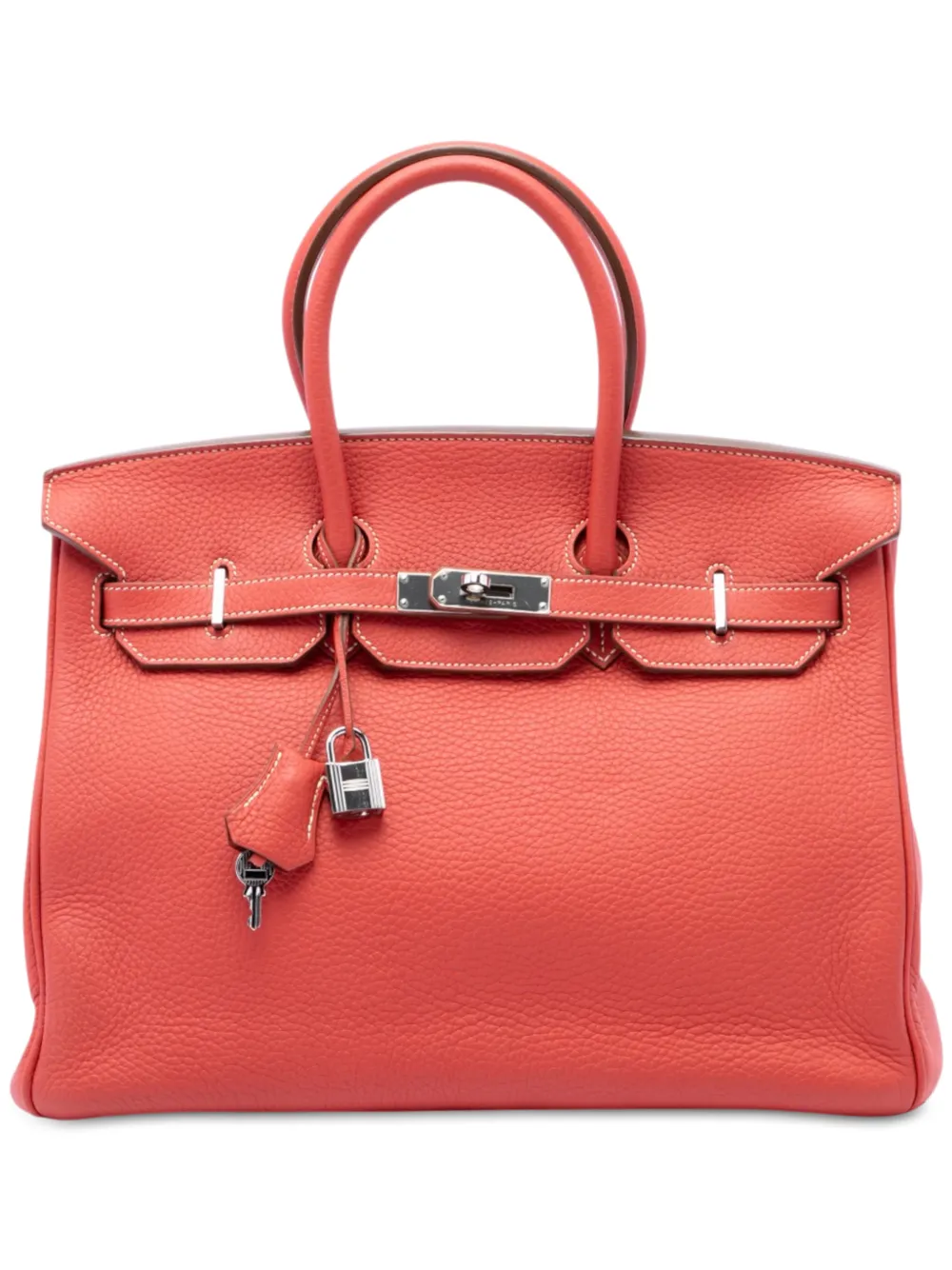 Hermès Pre-Owned 2011 Limited Edition Bicolor Clemence Birkin Retourne 35 handbag - Orange
