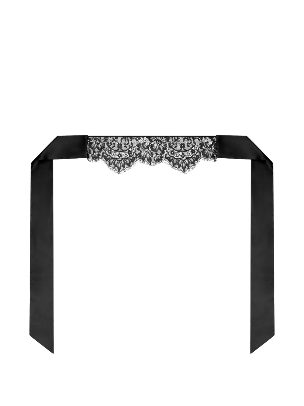 SCANDALE lace satin-ribbon eye mask - Schwarz