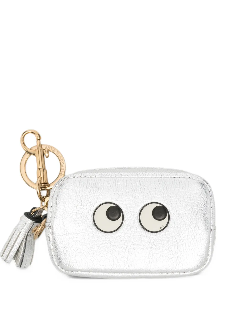 Anya Hindmarch Eyes leather coin purse - Argento