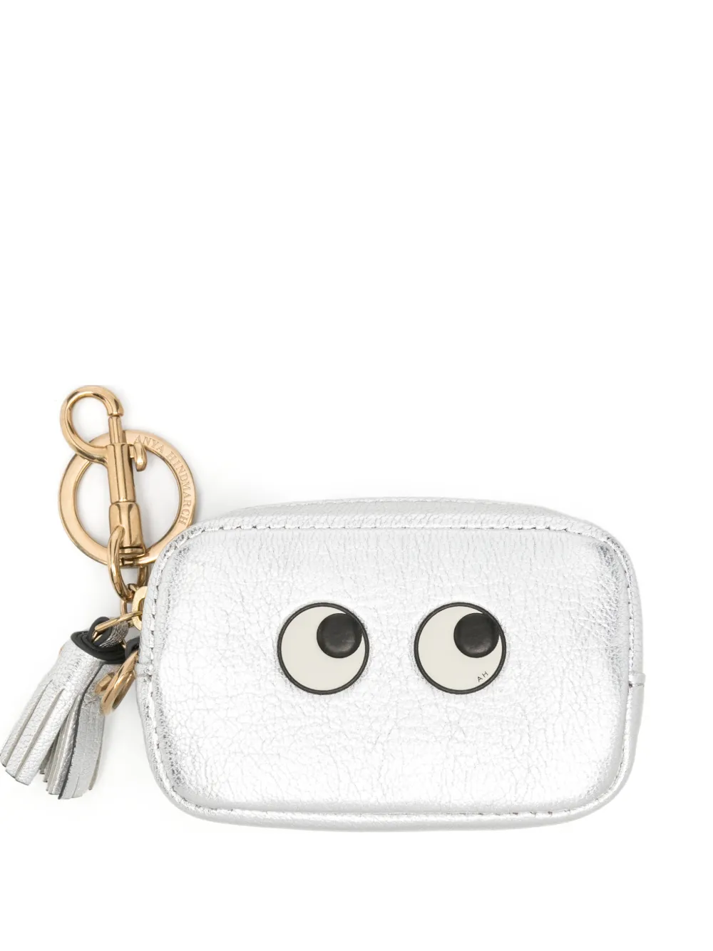 Anya Hindmarch Eyes leather coin purse - Argento