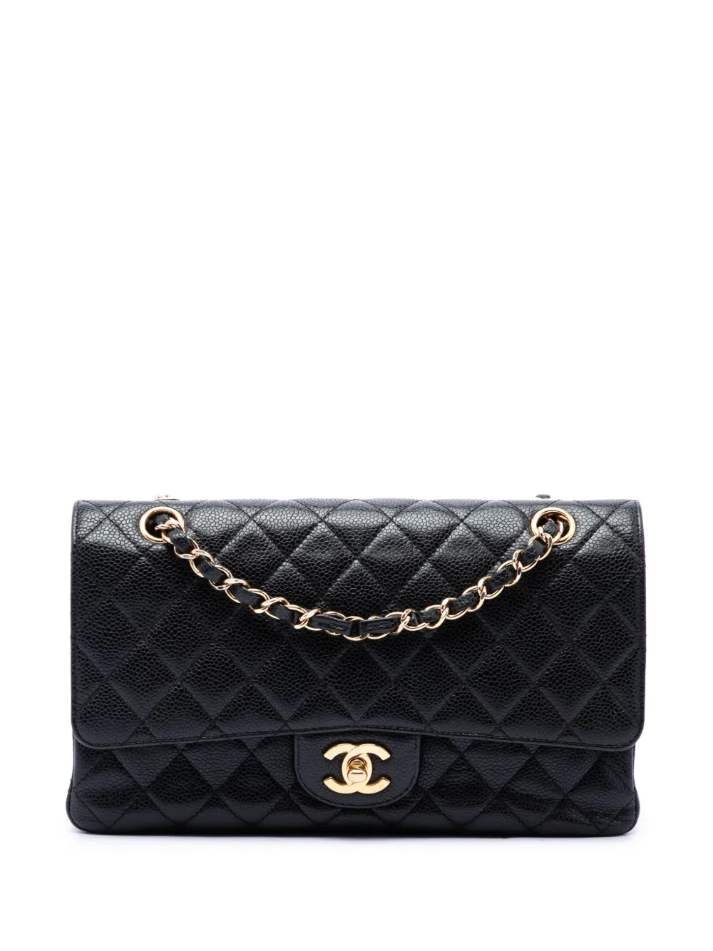 CHANEL Pre-Owned 2009-2010 Medium Classic Caviar Double Flap shoulder bag - Schwarz