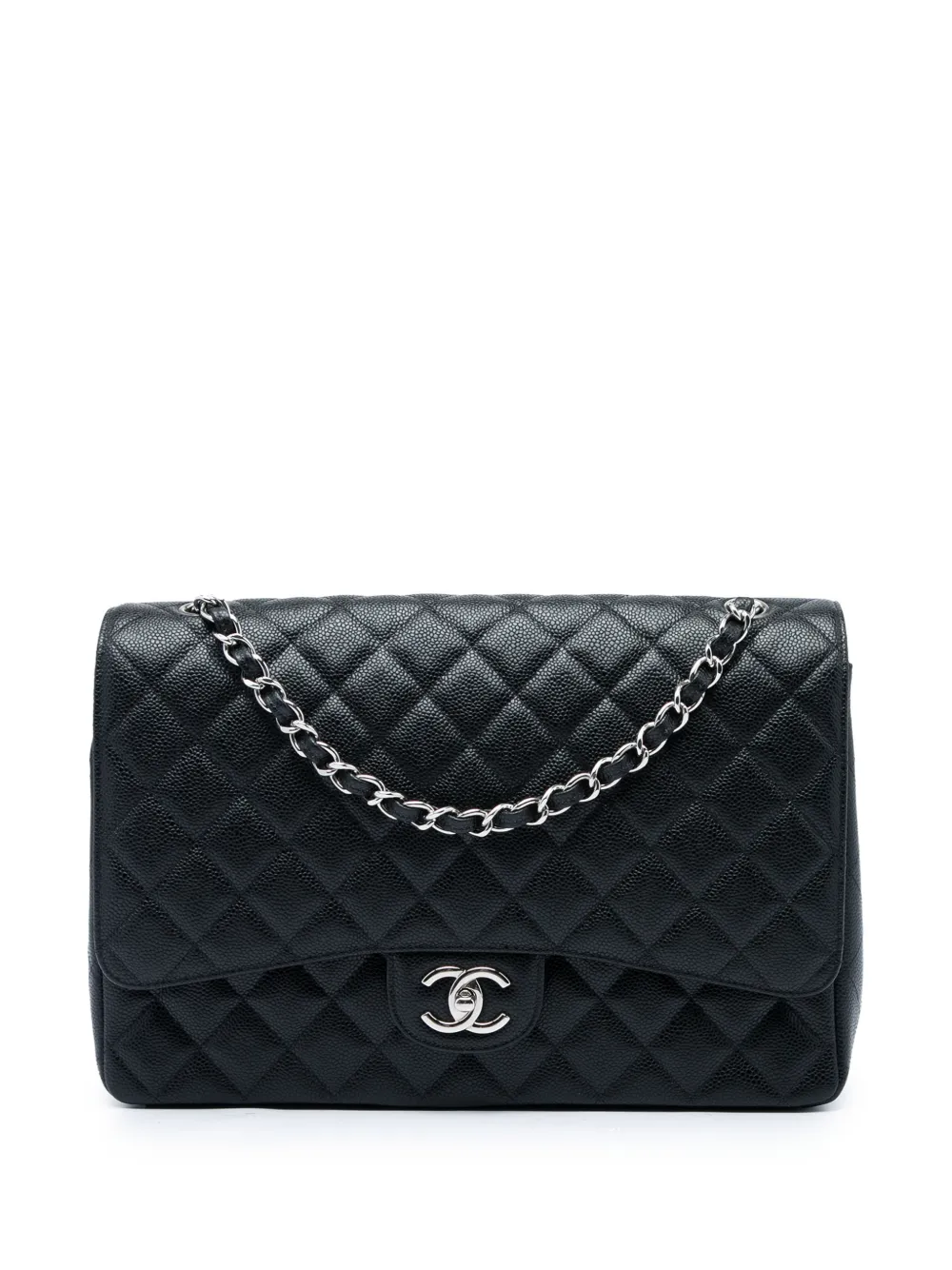 CHANEL Pre-Owned 2011 Maxi Classic Caviar Double Flap shoulder bag - Schwarz
