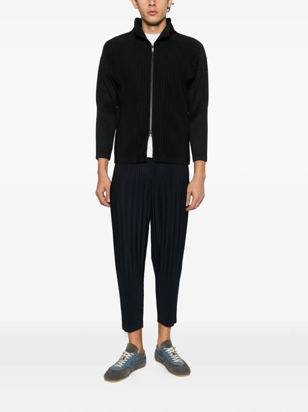 Homme Plissé Issey Miyake pleated trousers Blauw