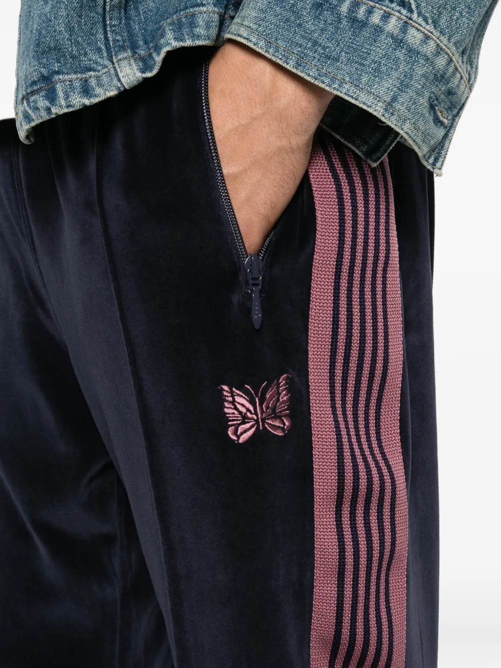 Needles logo-detail track pants Blauw