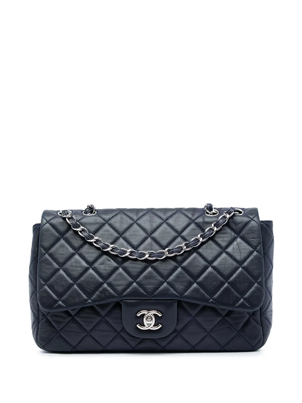 CHANEL Pre-Owned 2008-2009 Jumbo Classic Lambskin Single Flap shoulder bag - Blau