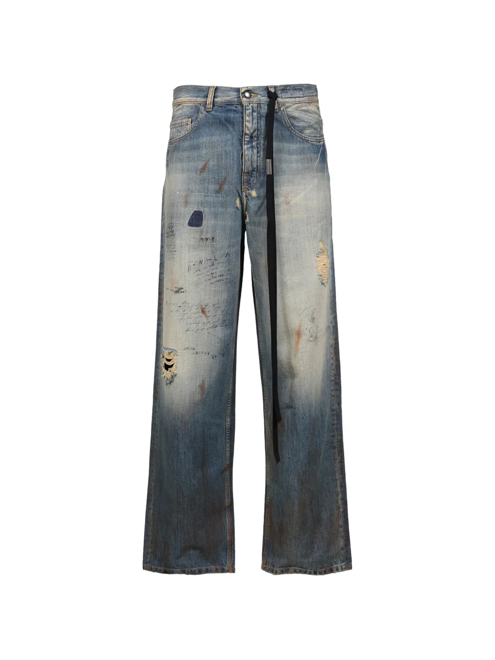 Ann Demeulemeester Jeans dritti Evan - Blu