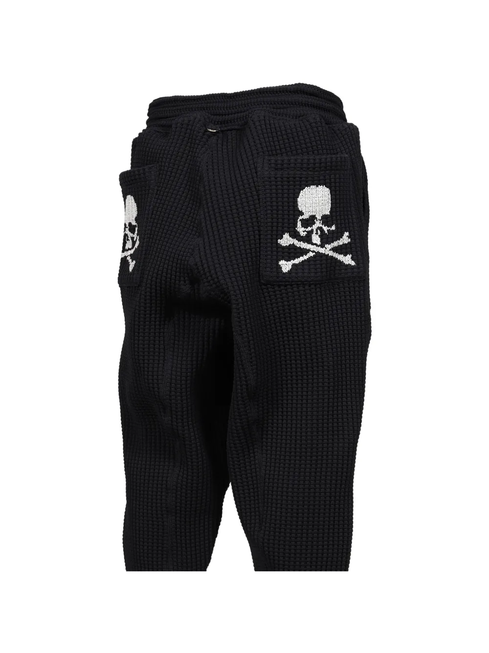 Mastermind Japan waffle-knit logo-detail trousers Zwart