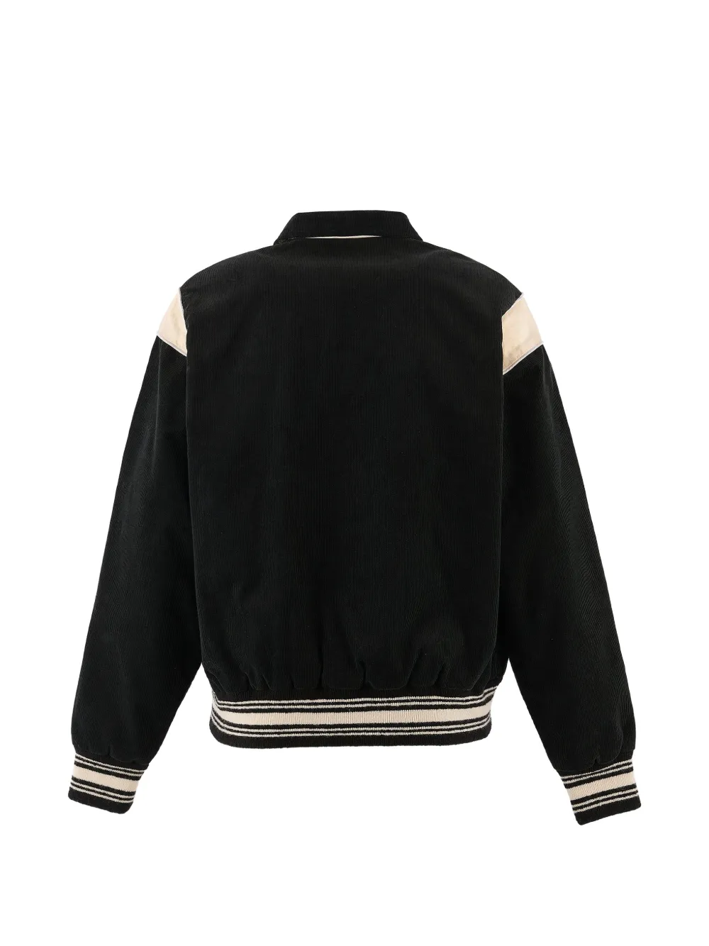 SAINT MXXXXXX corduroy panelled bomber jacket Zwart