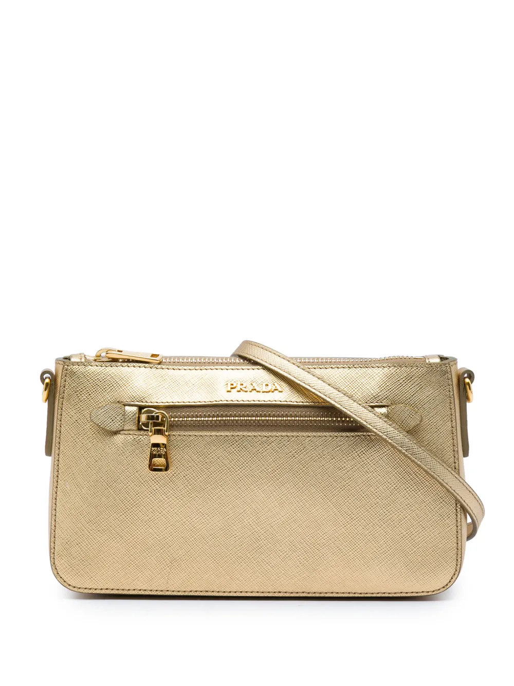 Prada Pre-Owned 2010-2026 Saffiano Lux Front Pocket crossbody bag - Oro