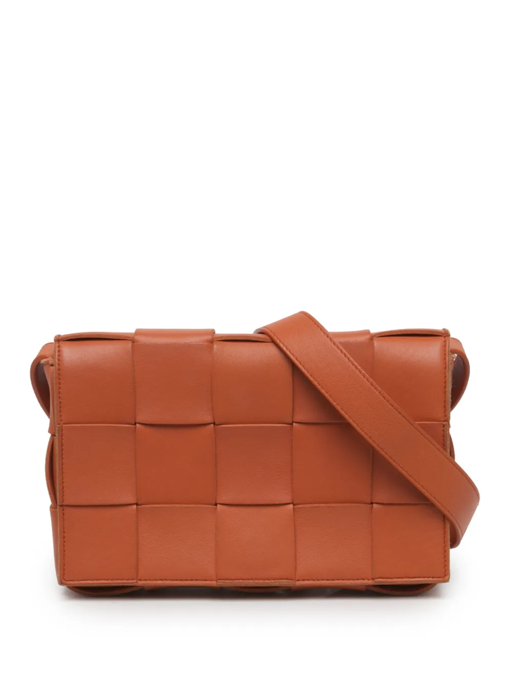 Bottega Veneta Pre-Owned 2012-2026 Small Nappa Intrecciato Cassette crossbody bag - Orange