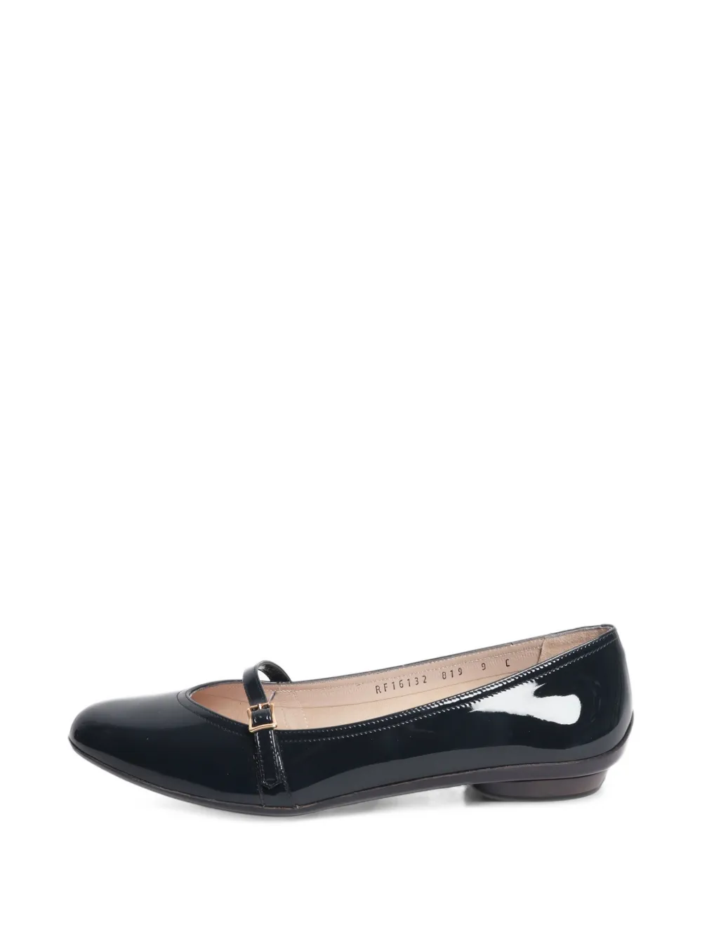 Ferragamo Pre-Owned Audrey leather ballet flats - Blau