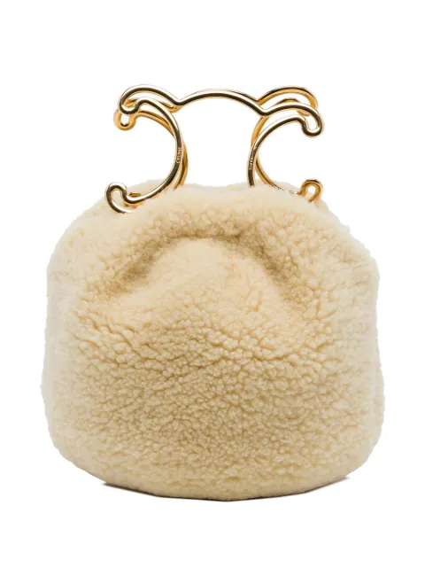 Celine Pre-Owned 2022 Shearling Triomphe Frame handbag