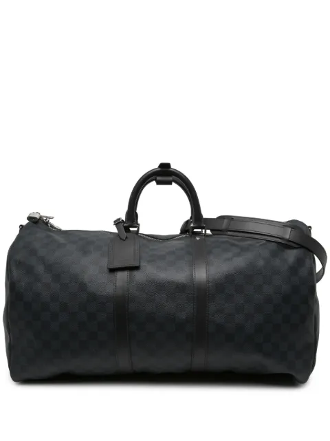 Louis Vuitton Pre-Owned 2019 Damier Cobalt Keepall Bandouliere 55 travel bag
