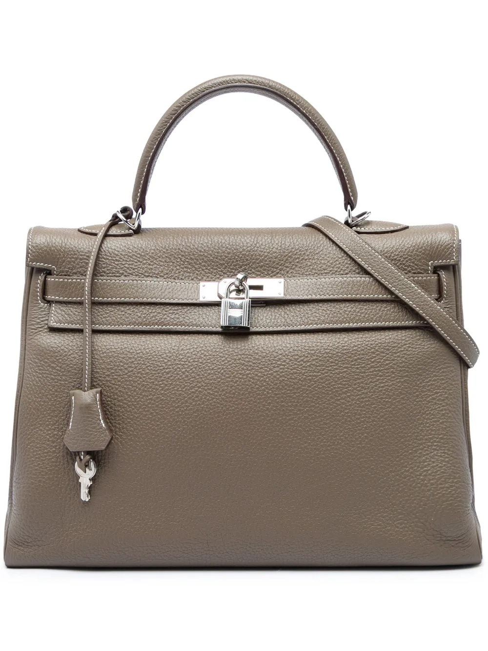Hermès Pre-Owned 2010 Togo Kelly II Retourne 35 satchel - Braun
