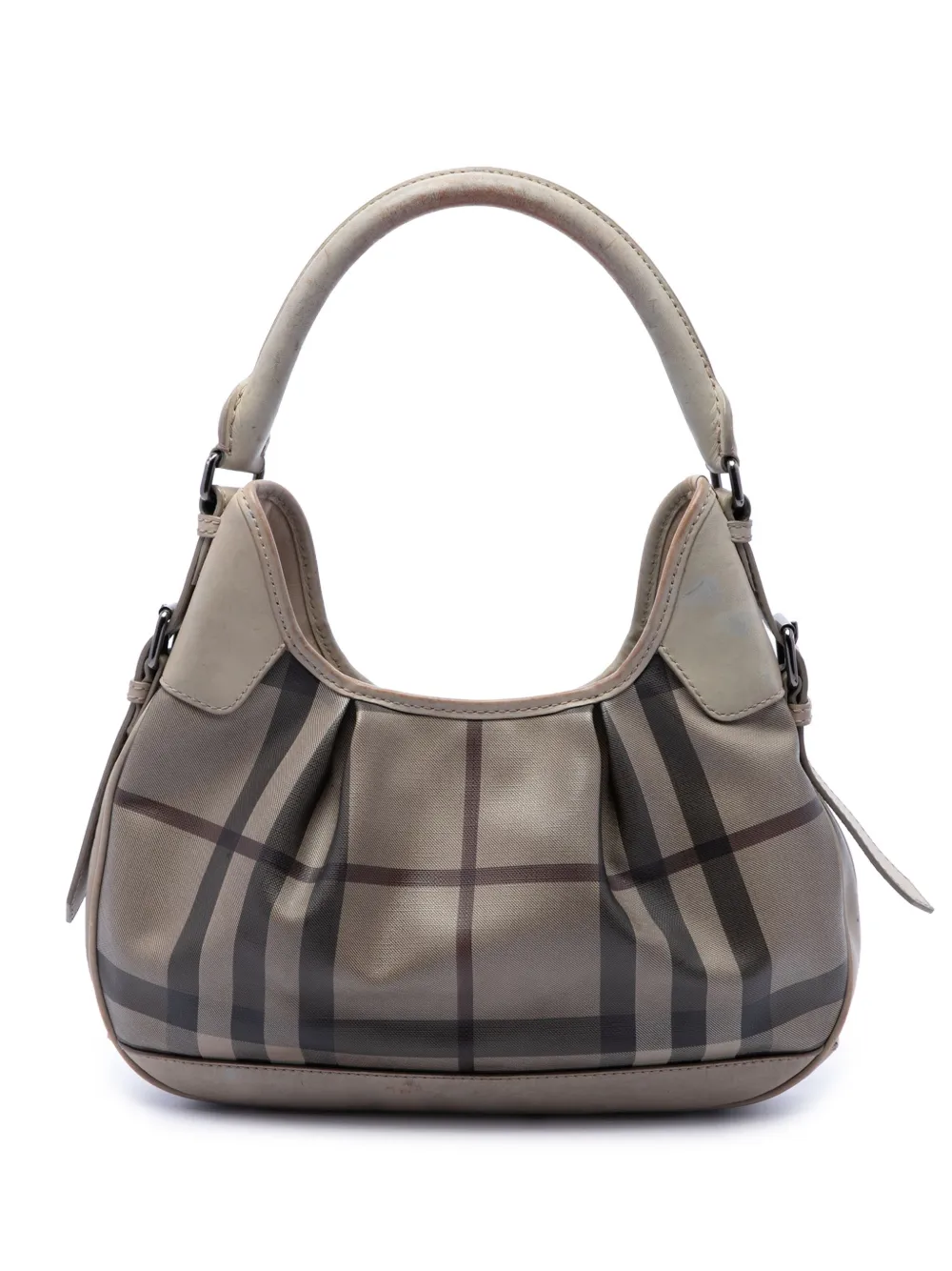 Burberry Pre-Owned 2000-2017 Smoke Check Coated Canvas Brooklyn hobo bag - Grau