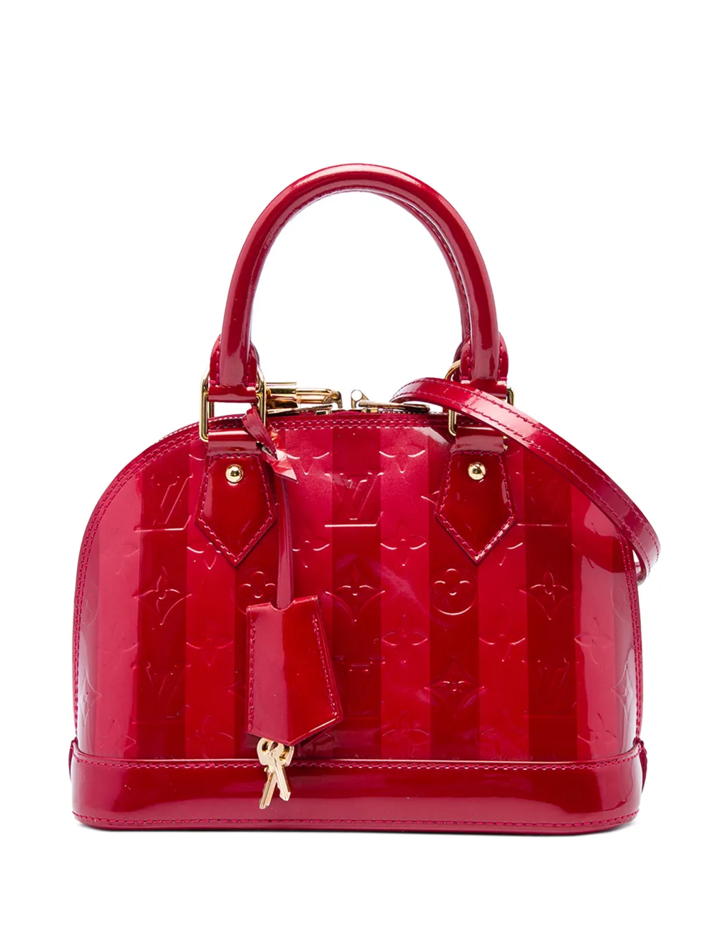Louis Vuitton Pre-Owned 2011 Monogram Vernis Rayures Alma BB satchel - Rot