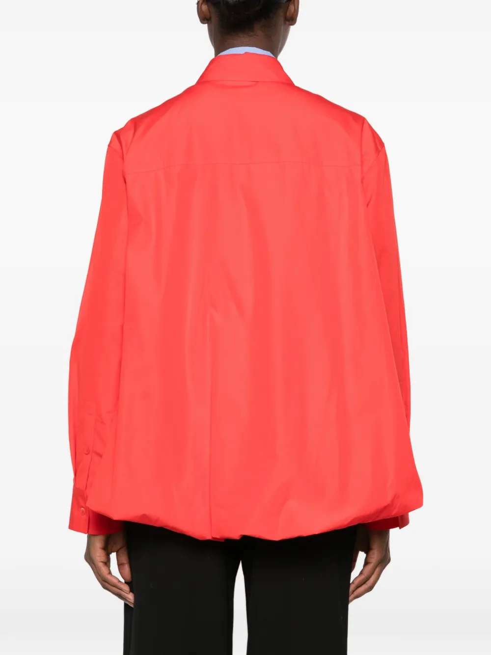 LOEWE bubble-hem long-sleeve shirt Rood