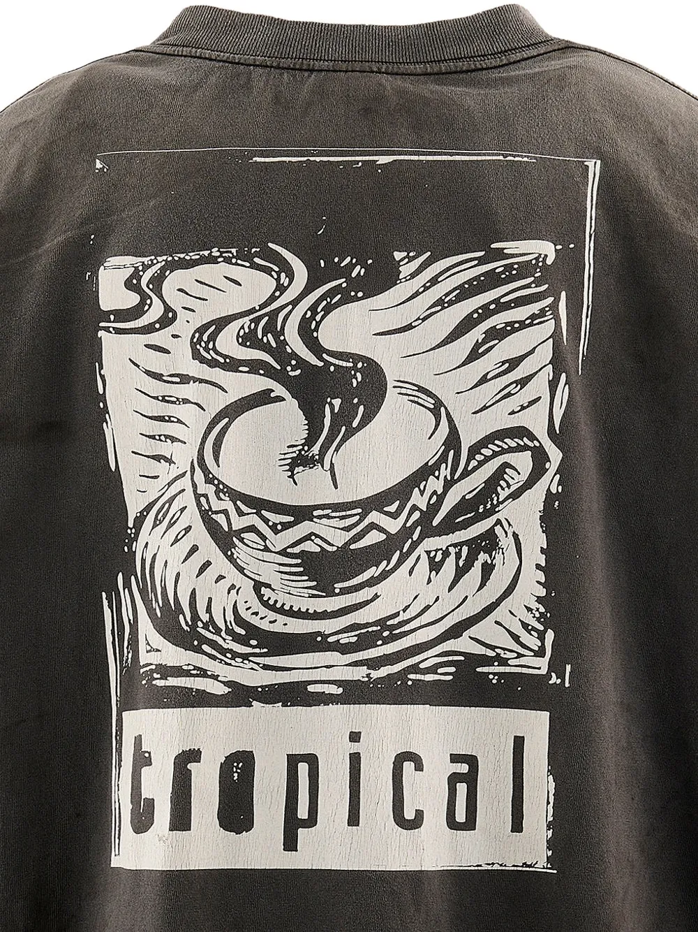 SAINT MXXXXXX x Cafe Tropical graphic-print T-shirt Bruin
