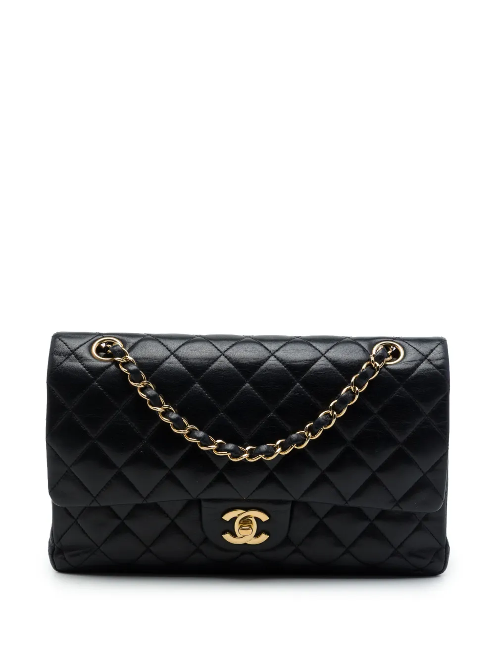 CHANEL Pre-Owned 2009-2010 Medium Classic Lambskin Double Flap shoulder bag - Schwarz