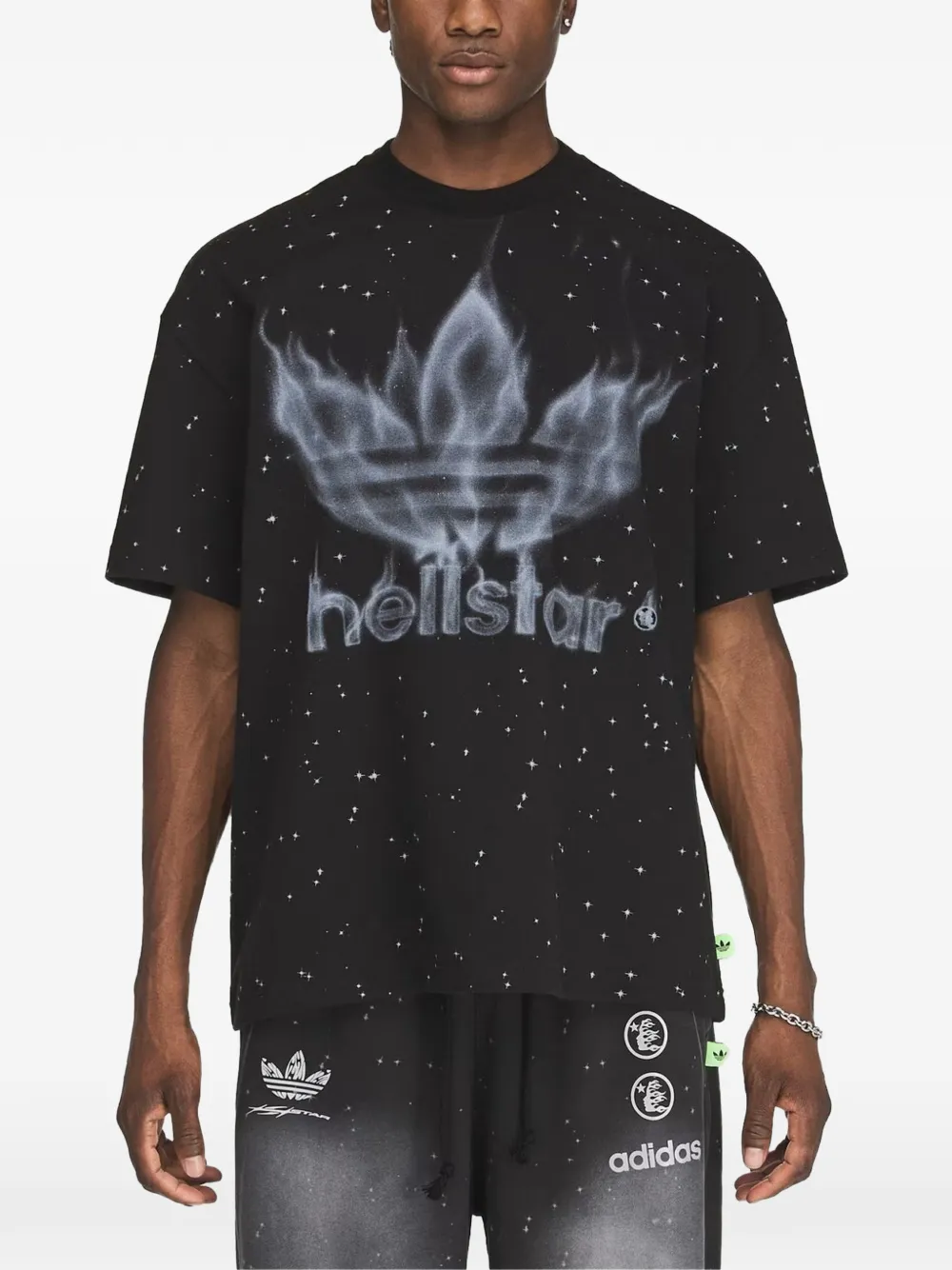 adidas x Hellstar graphic tee Zwart