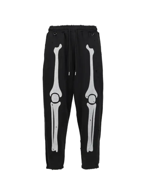 Mastermind World x Vanson Dameged skeleton-print track pants