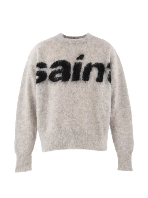 SAINT MXXXXXX logo-intarsia sweater