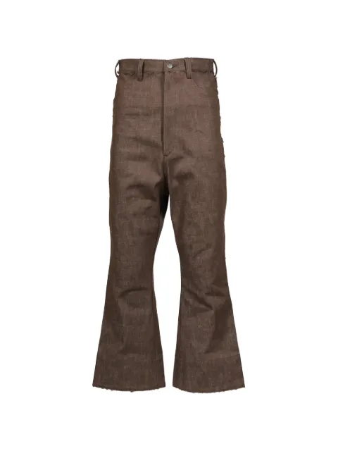 ryaw Objective raw-cut flared trousers