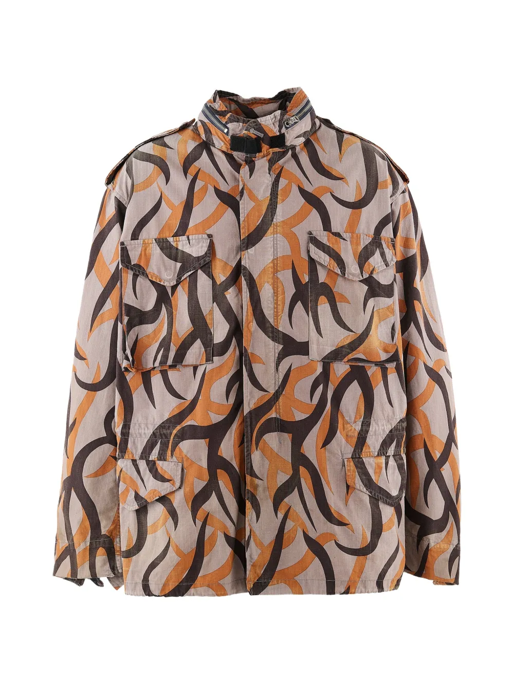 SAINT MXXXXXX tribal-print M65 jacket Beige