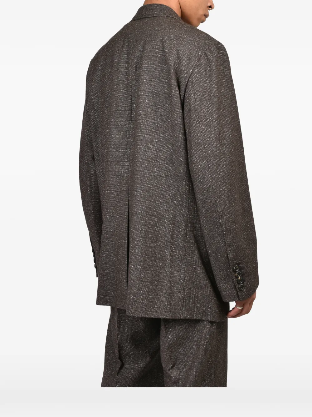 Bed J.W. Ford flap-pocket single-breasted blazer Bruin