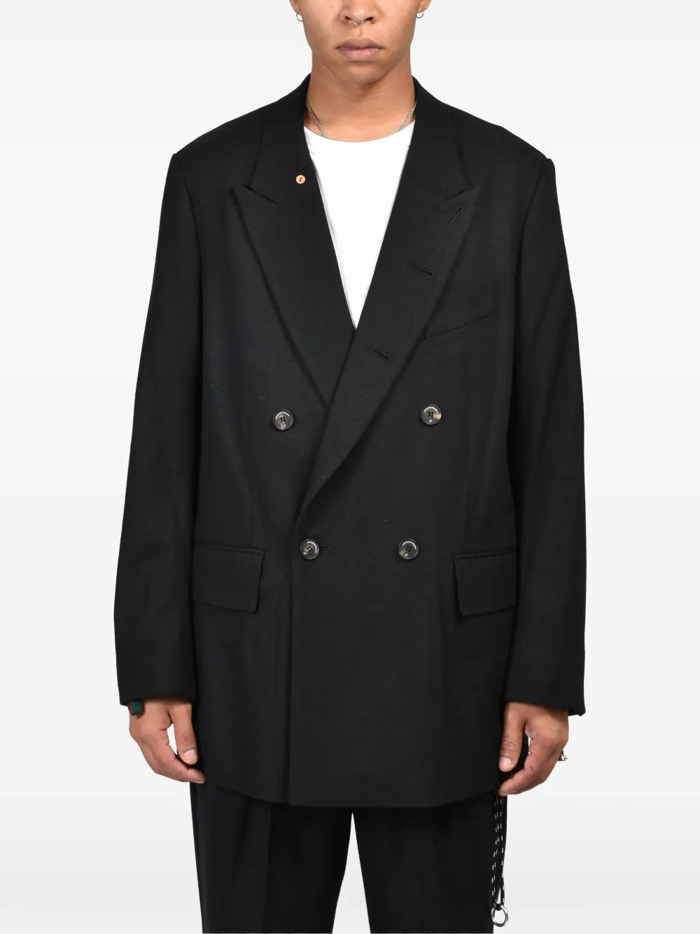 Bed J.W. Ford double-breasted blazer Zwart